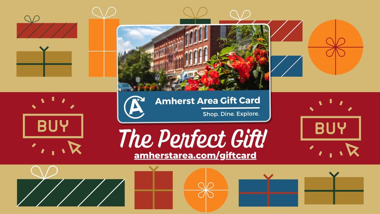 Amherst Area Gift Card, The Perfect Gift, amherstarea.com/giftcard